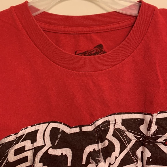 FOX Ruby Red Black Logo T-shirt EUC - Picture 5 of 15